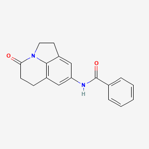 molecular formula C18H16N2O2 B2670914 N-(4-oxo-2,4,5,6-tetrahydro-1H-pyrrolo[3,2,1-ij]quinolin-8-yl)benzamide CAS No. 898418-69-4