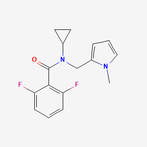 molecular formula C16H16F2N2O B2670916 N-cyclopropyl-2,6-difluoro-N-((1-methyl-1H-pyrrol-2-yl)methyl)benzamide CAS No. 1286699-35-1