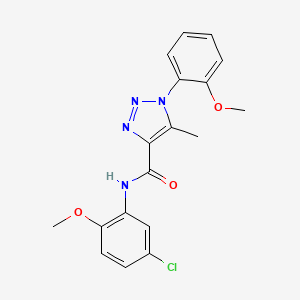 molecular formula C18H17ClN4O3 B2670926 N-(5-chloro-2-methoxyphenyl)-1-(2-methoxyphenyl)-5-methyl-1H-1,2,3-triazole-4-carboxamide CAS No. 866864-48-4