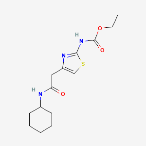 molecular formula C14H21N3O3S B2670938 Ethyl (4-(2-(cyclohexylamino)-2-oxoethyl)thiazol-2-yl)carbamate CAS No. 946236-57-3
