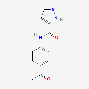 molecular formula C12H11N3O2 B2670941 N-(4-acetylphenyl)-1H-pyrazole-3-carboxamide CAS No. 305346-13-8