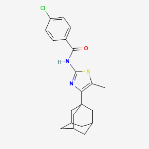 B2670954 N-[4-(1-adamantyl)-5-methyl-1,3-thiazol-2-yl]-4-chlorobenzamide CAS No. 372185-54-1