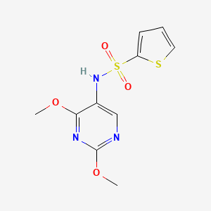 molecular formula C10H11N3O4S2 B2670957 N-(2,4-dimethoxypyrimidin-5-yl)thiophene-2-sulfonamide CAS No. 1448135-18-9