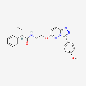molecular formula C24H25N5O3 B2670984 N-(2-((3-(4-methoxyphenyl)-[1,2,4]triazolo[4,3-b]pyridazin-6-yl)oxy)ethyl)-2-phenylbutanamide CAS No. 1040662-24-5