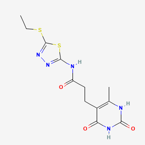 N-(5-(ethylthio)-1,3,4-thiadiazol-2-yl)-3-(6-methyl-2,4-dioxo-1,2,3,4-tetrahydropyrimidin-5-yl)propanamide