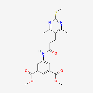 Dimethyl 5-[3-(4,6-dimethyl-2-methylsulfanylpyrimidin-5-yl)propanoylamino]benzene-1,3-dicarboxylate