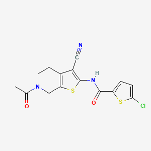 N-(6-acetyl-3-cyano-4,5,6,7-tetrahydrothieno[2,3-c]pyridin-2-yl)-5-chlorothiophene-2-carboxamide