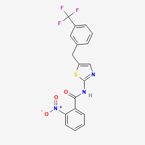 2-Nitro-N-(5-(3-(trifluoromethyl)benzyl)-1,3-thiazol-2-YL)benzamide