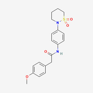 N-[4-(1,1-dioxothiazinan-2-yl)phenyl]-2-(4-methoxyphenyl)acetamide