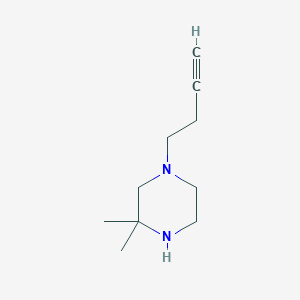 molecular formula C10H18N2 B2671008 1-(But-3-yn-1-yl)-3,3-dimethylpiperazine CAS No. 1465215-85-3