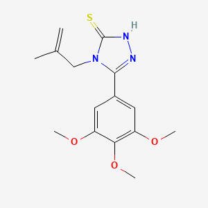 4-(2-methylprop-2-en-1-yl)-5-(3,4,5-trimethoxyphenyl)-4H-1,2,4-triazole-3-thiol