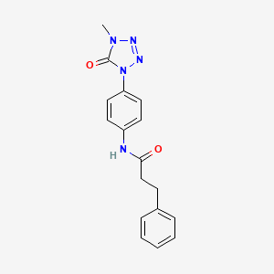molecular formula C17H17N5O2 B2671039 N-(4-(4-methyl-5-oxo-4,5-dihydro-1H-tetrazol-1-yl)phenyl)-3-phenylpropanamide CAS No. 1396782-32-3