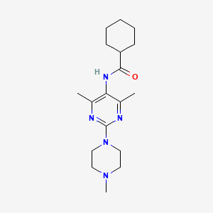 N-(4,6-dimethyl-2-(4-methylpiperazin-1-yl)pyrimidin-5-yl)cyclohexanecarboxamide