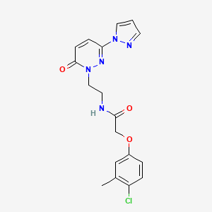 2-(4-chloro-3-methylphenoxy)-N-(2-(6-oxo-3-(1H-pyrazol-1-yl)pyridazin-1(6H)-yl)ethyl)acetamide