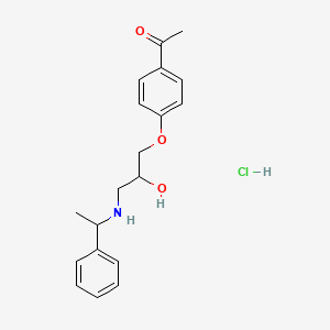 1-(4-(2-Hydroxy-3-((1-phenylethyl)amino)propoxy)phenyl)ethanone hydrochloride