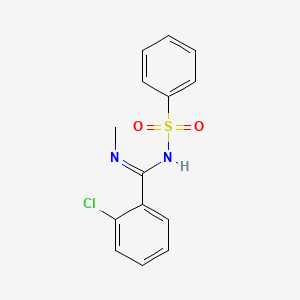 (Z)-2-chloro-N-methyl-N'-(phenylsulfonyl)benzimidamide