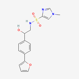 molecular formula C16H17N3O4S B2671086 N-{2-[4-(furan-2-yl)phenyl]-2-hydroxyethyl}-1-methyl-1H-imidazole-4-sulfonamide CAS No. 2097860-12-1