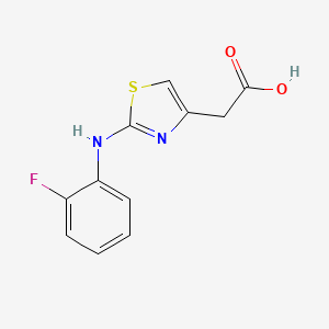 molecular formula C11H9FN2O2S B2671103 [2-(2-Fluoro-phenylamino)-thiazol-4-yl]-acetic acid CAS No. 878618-18-9