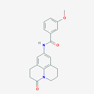 3-Methoxy-N-(2-oxo-1-azatricyclo[7.3.1.05,13]trideca-5,7,9(13)-trien-7-yl)benzamide