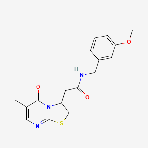 molecular formula C17H19N3O3S B2671119 N-(3-methoxybenzyl)-2-(6-methyl-5-oxo-3,5-dihydro-2H-thiazolo[3,2-a]pyrimidin-3-yl)acetamide CAS No. 946237-92-9