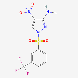 N-methyl-4-nitro-1-{[3-(trifluoromethyl)phenyl]sulfonyl}-1H-pyrazol-3-amine