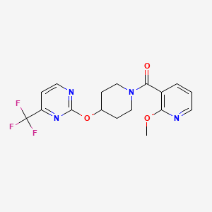 (2-Methoxypyridin-3-yl)-[4-[4-(trifluoromethyl)pyrimidin-2-yl]oxypiperidin-1-yl]methanone