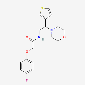 B2671160 2-(4-fluorophenoxy)-N-(2-morpholino-2-(thiophen-3-yl)ethyl)acetamide CAS No. 946199-67-3