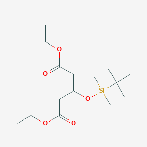 molecular formula C15H30O5Si B026713 Diethyl 3-(tert-Butyldimethylsilyloxy)glutarate CAS No. 91424-39-4