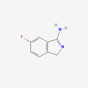 molecular formula C8H7FN2 B2671314 5-Fluoro-1h-isoindol-3-amine CAS No. 1355004-72-6