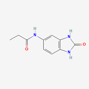 molecular formula C10H11N3O2 B2671365 N-(2-oxo-2,3-dihydro-1H-1,3-benzodiazol-5-yl)propanamide CAS No. 445410-25-3