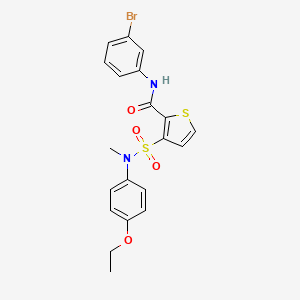 molecular formula C20H19BrN2O4S2 B2671404 N-(3-bromophenyl)-3-[(4-ethoxyphenyl)(methyl)sulfamoyl]thiophene-2-carboxamide CAS No. 1251595-24-0