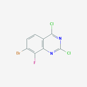 molecular formula C8H2BrCl2FN2 B2671432 7-Bromo-2,4-dichloro-8-fluoroquinazoline CAS No. 2168499-15-6