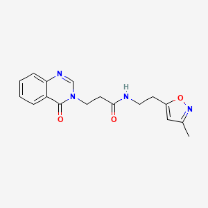 N-(2-(3-methylisoxazol-5-yl)ethyl)-3-(4-oxoquinazolin-3(4H)-yl)propanamide