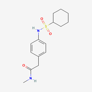 2-(4-(cyclohexanesulfonamido)phenyl)-N-methylacetamide