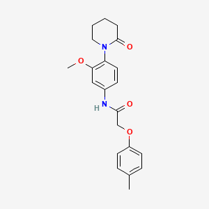 molecular formula C21H24N2O4 B2671464 N-[3-methoxy-4-(2-oxopiperidin-1-yl)phenyl]-2-(4-methylphenoxy)acetamide CAS No. 941872-86-2