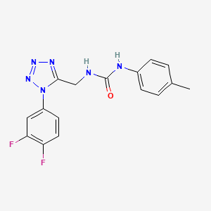 1-((1-(3,4-difluorophenyl)-1H-tetrazol-5-yl)methyl)-3-(p-tolyl)urea