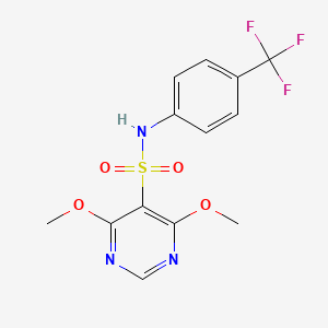 4,6-dimethoxy-N-[4-(trifluoromethyl)phenyl]-5-pyrimidinesulfonamide