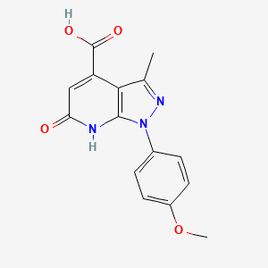 1-(4-methoxyphenyl)-3-methyl-6-oxo-6,7-dihydro-1H-pyrazolo[3,4-b]pyridine-4-carboxylic acid