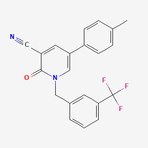 5-(4-Methylphenyl)-2-oxo-1-[3-(trifluoromethyl)benzyl]-1,2-dihydro-3-pyridinecarbonitrile