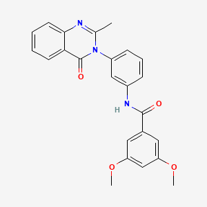 3,5-dimethoxy-N-[3-(2-methyl-4-oxoquinazolin-3-yl)phenyl]benzamide