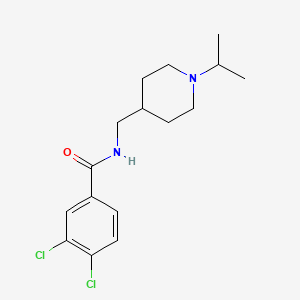 3,4-dichloro-N-((1-isopropylpiperidin-4-yl)methyl)benzamide