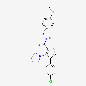 4-(4-chlorophenyl)-N-[4-(methylsulfanyl)benzyl]-3-(1H-pyrrol-1-yl)thiophene-2-carboxamide