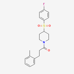 1-(4-((4-Fluorophenyl)sulfonyl)piperidin-1-yl)-3-(o-tolyl)propan-1-one