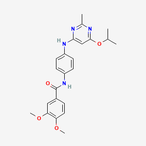 N-(4-((6-isopropoxy-2-methylpyrimidin-4-yl)amino)phenyl)-3,4-dimethoxybenzamide