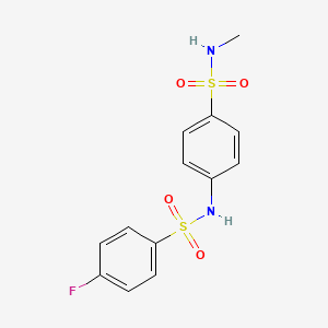 4-fluoro-N-(4-(N-methylsulfamoyl)phenyl)benzenesulfonamide