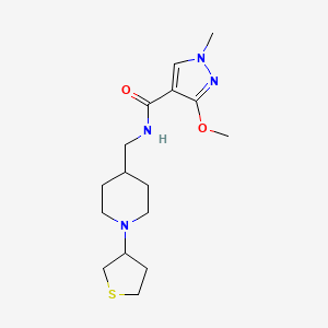 3-methoxy-1-methyl-N-((1-(tetrahydrothiophen-3-yl)piperidin-4-yl)methyl)-1H-pyrazole-4-carboxamide