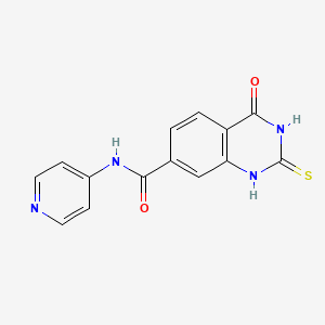 4-Oxo-N-pyridin-4-yl-2-sulfanylidene-1H-quinazoline-7-carboxamide