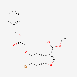 Ethyl 5-[2-(benzyloxy)-2-oxoethoxy]-6-bromo-2-methyl-1-benzofuran-3-carboxylate