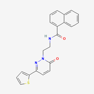 N-(2-(6-oxo-3-(thiophen-2-yl)pyridazin-1(6H)-yl)ethyl)-1-naphthamide