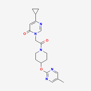 6-Cyclopropyl-3-[2-[4-(5-methylpyrimidin-2-yl)oxypiperidin-1-yl]-2-oxoethyl]pyrimidin-4-one